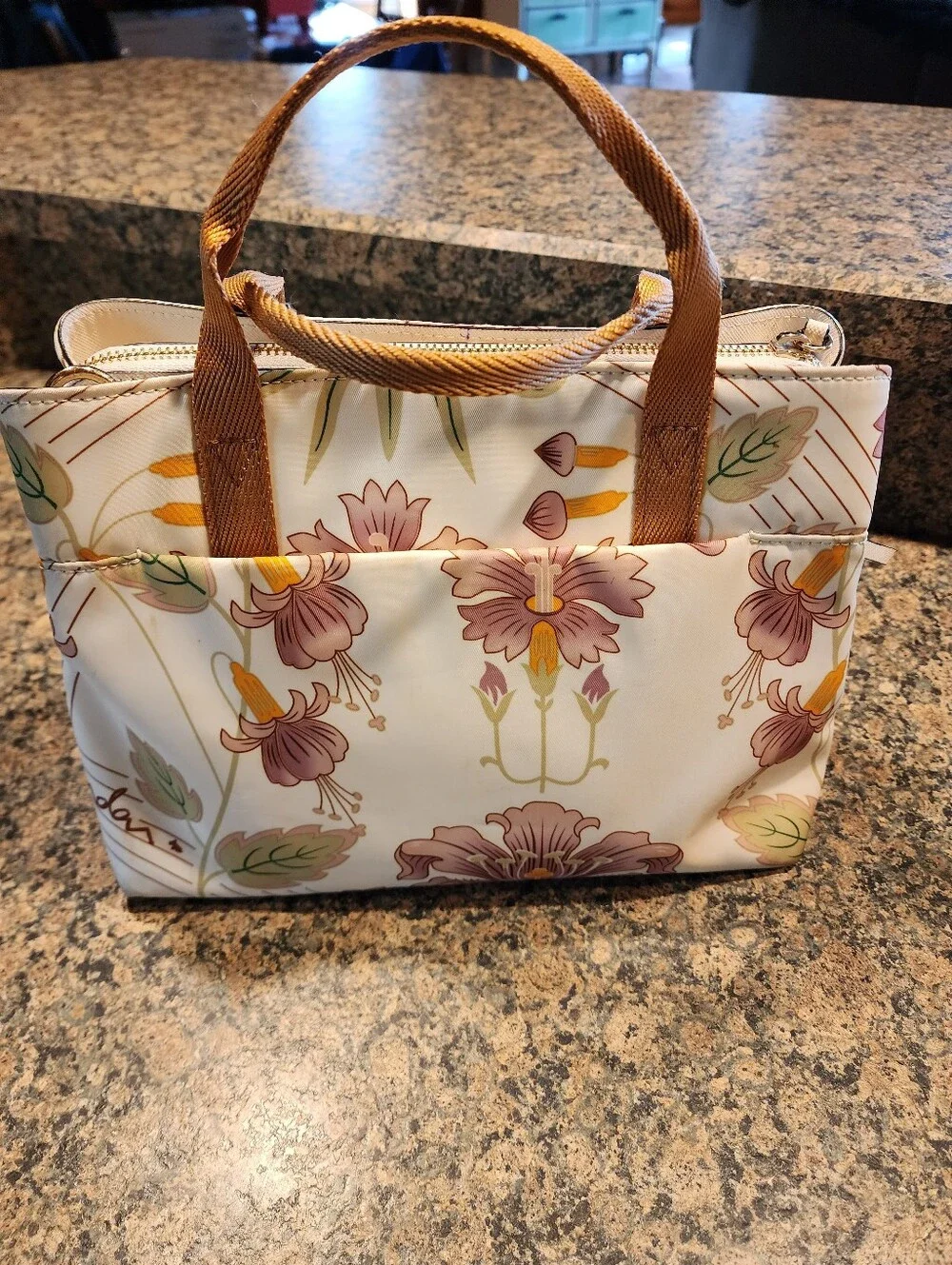 Radley London Cream Floral Print Nylon Tote Bag
